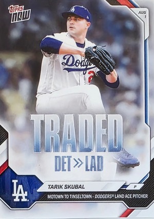【2枚セット・未鑑定】タリク・スクーバル｜2025 Topps Tier One 直筆サイン ジャンボレリック #AJR-TS グリーン 28/49 ＋ 2026 Topps Now #510 TRADED DET >> LAD｜Tarik Skubal 2-Card Set Ungraded