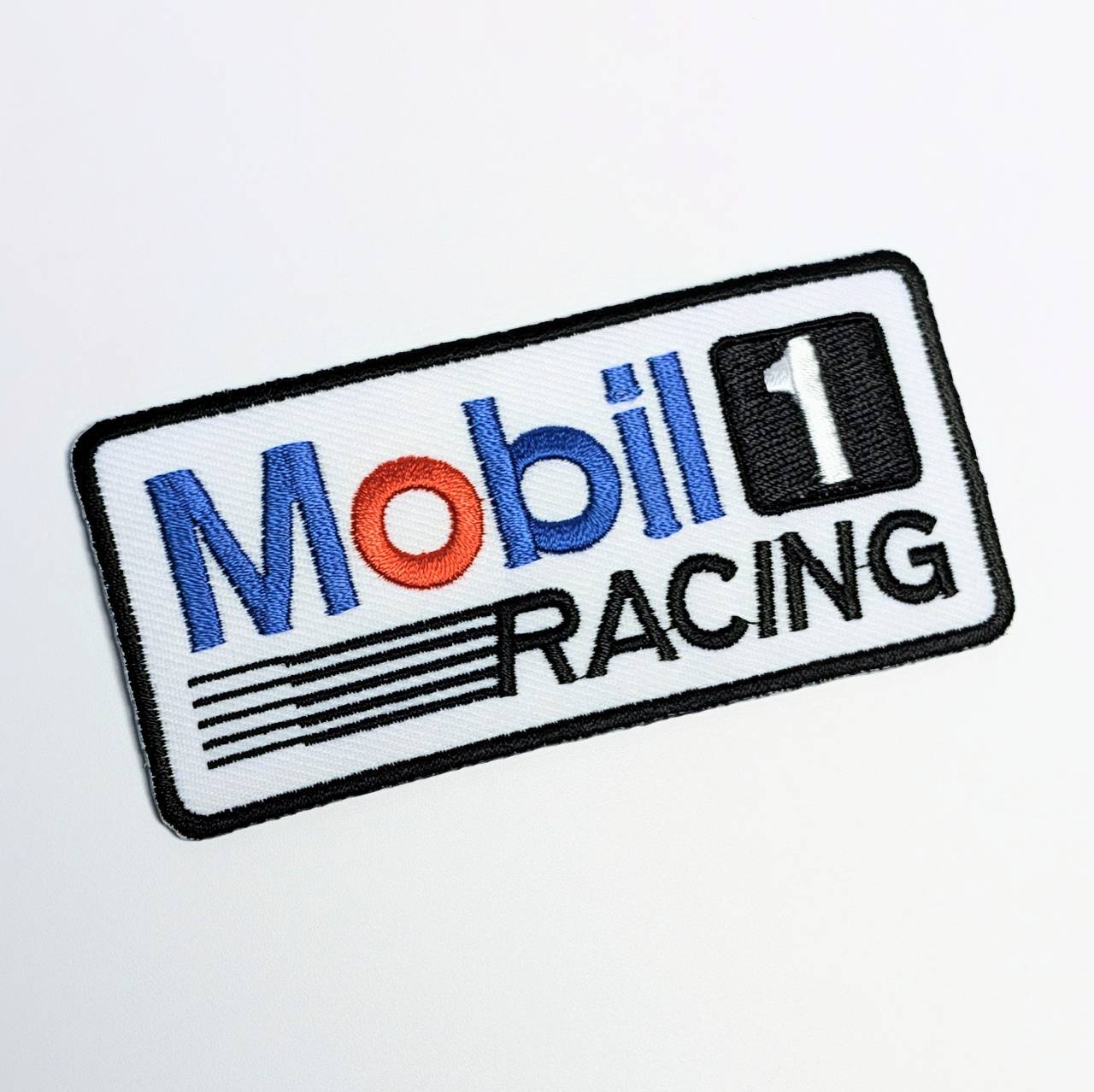 送料無料! ★刺繍アイロンワッペン★【 Mobil 1 RACING(モービルワン レーシング) 】 〚アメリカン雑貨 アメトイ〛