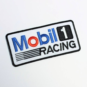 送料無料! ★刺繍アイロンワッペン★【 Mobil 1 RACING(モービルワン レーシング) 】 〚アメリカン雑貨 アメトイ〛