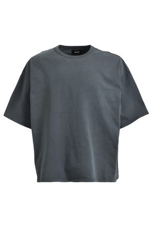 BREATH / newrich wide cropped tee black