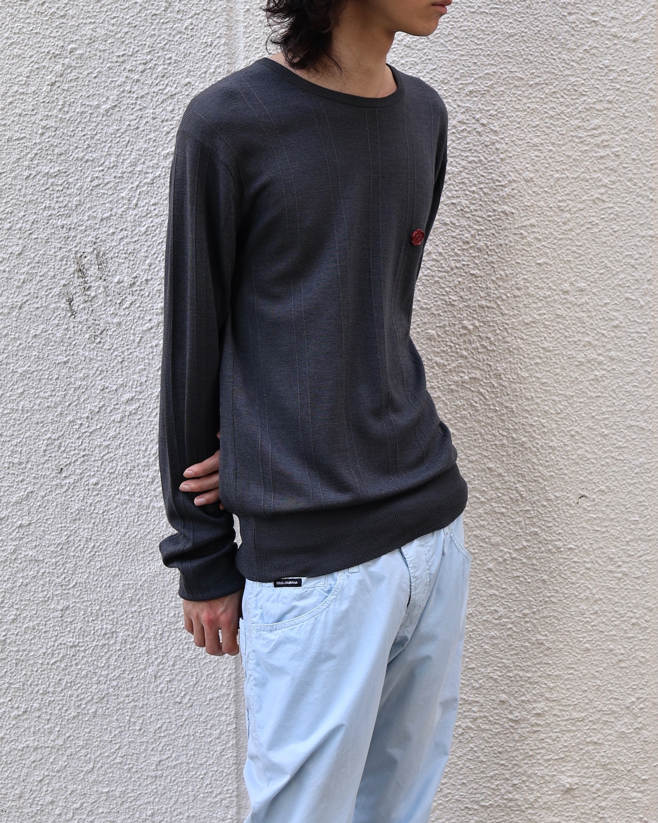 【VIKTOR&ROLF】grey logo design knit