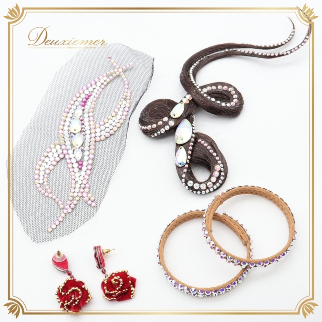 社交ダンス 小物 まとめ売り セット オーナメント ピアス ブレスレット レッド系 ピンク系 シルバー系 アクセサリー 小道具 装飾 デモ 競技 ダンス パーティ 発表会 正装 フォーマル アクセサリーセット ヘアオーナメント ピアスセット ブレスレットセット デモ用 競技用 フォーマル装飾 パーティー用 付け髪 小物セット 競技会用 小道具セット