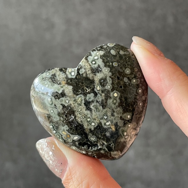マダガスカル産♦︎ocean jasper オーシャンジャスパー|Heart ハート|天然石　パワーストーン　鉱物　gem stone