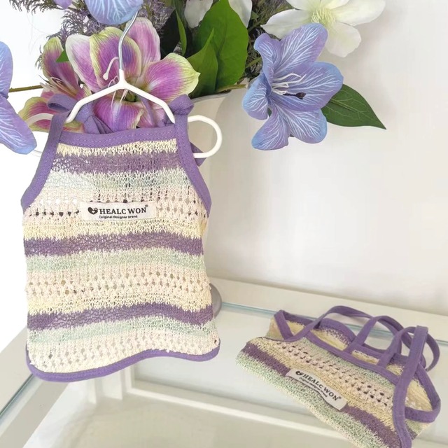 pastel knit border camisole