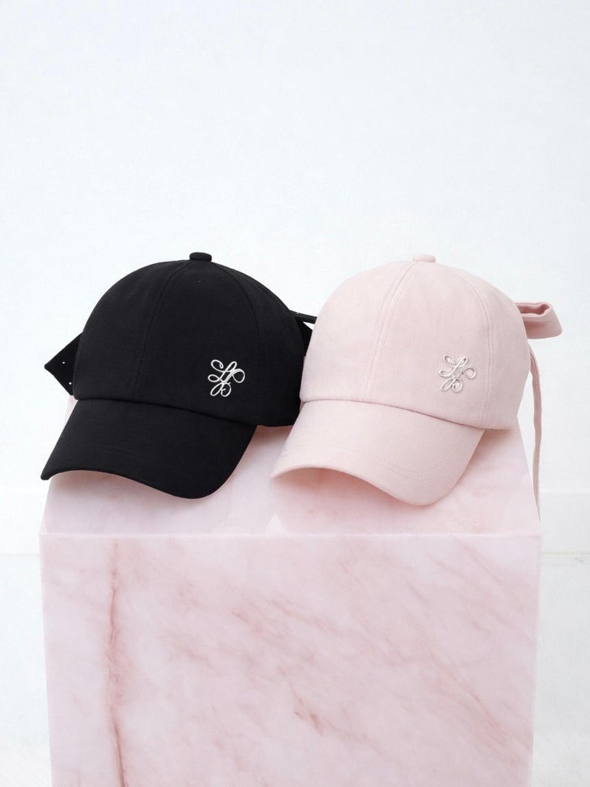 Lumignon original ♥ Lumignon back ribbon cap【ブラック】 | Lumignon