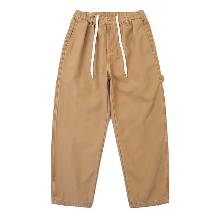 ★HERRINGBONE TWILL BASIC VELVET STRAIGHT PANTS　A0882