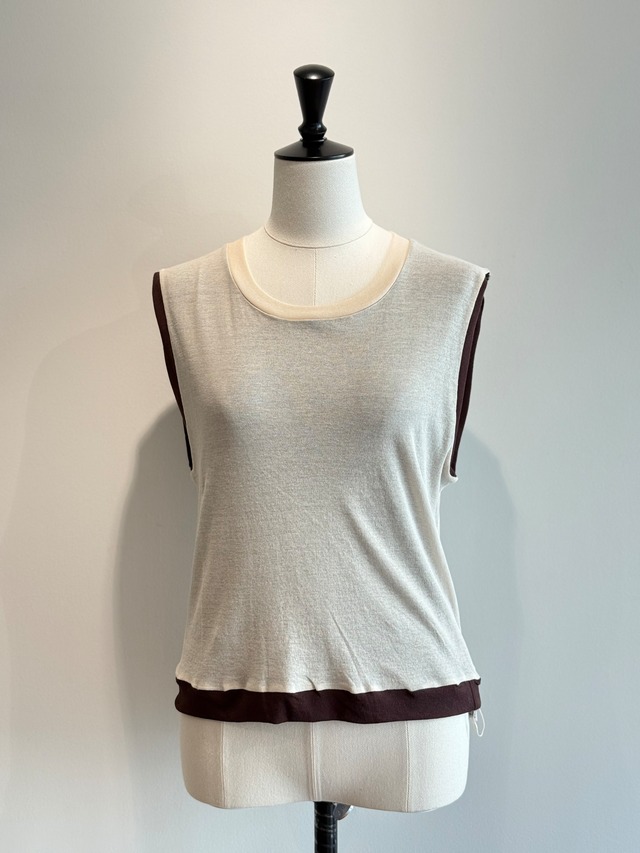 jonnlynx/JL226-CT1100 Double tank beige×brown