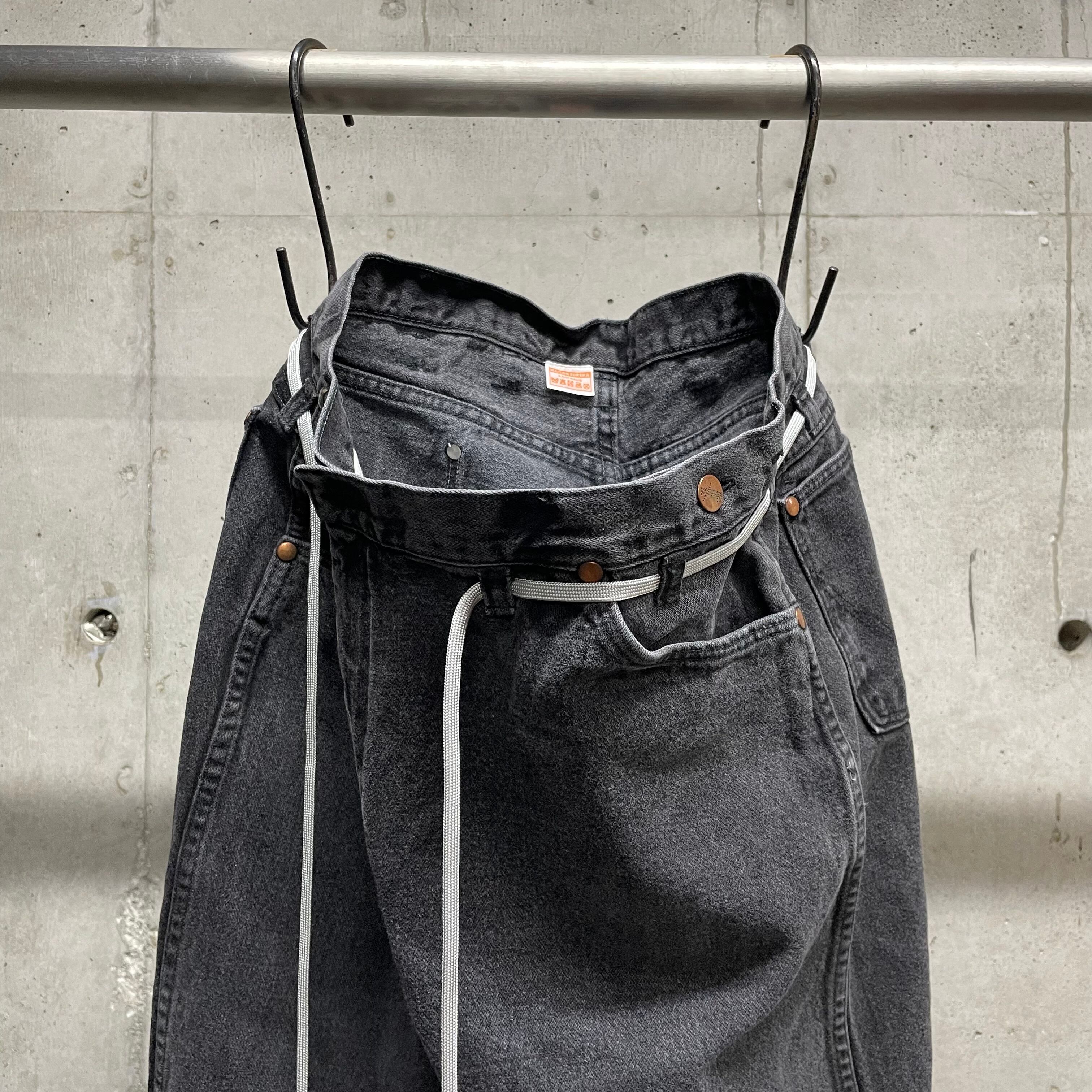 MAISON EUREKA】Ex.VINTAGE REWORK BIGGY PANTS_BLACK⑧ | marfa store