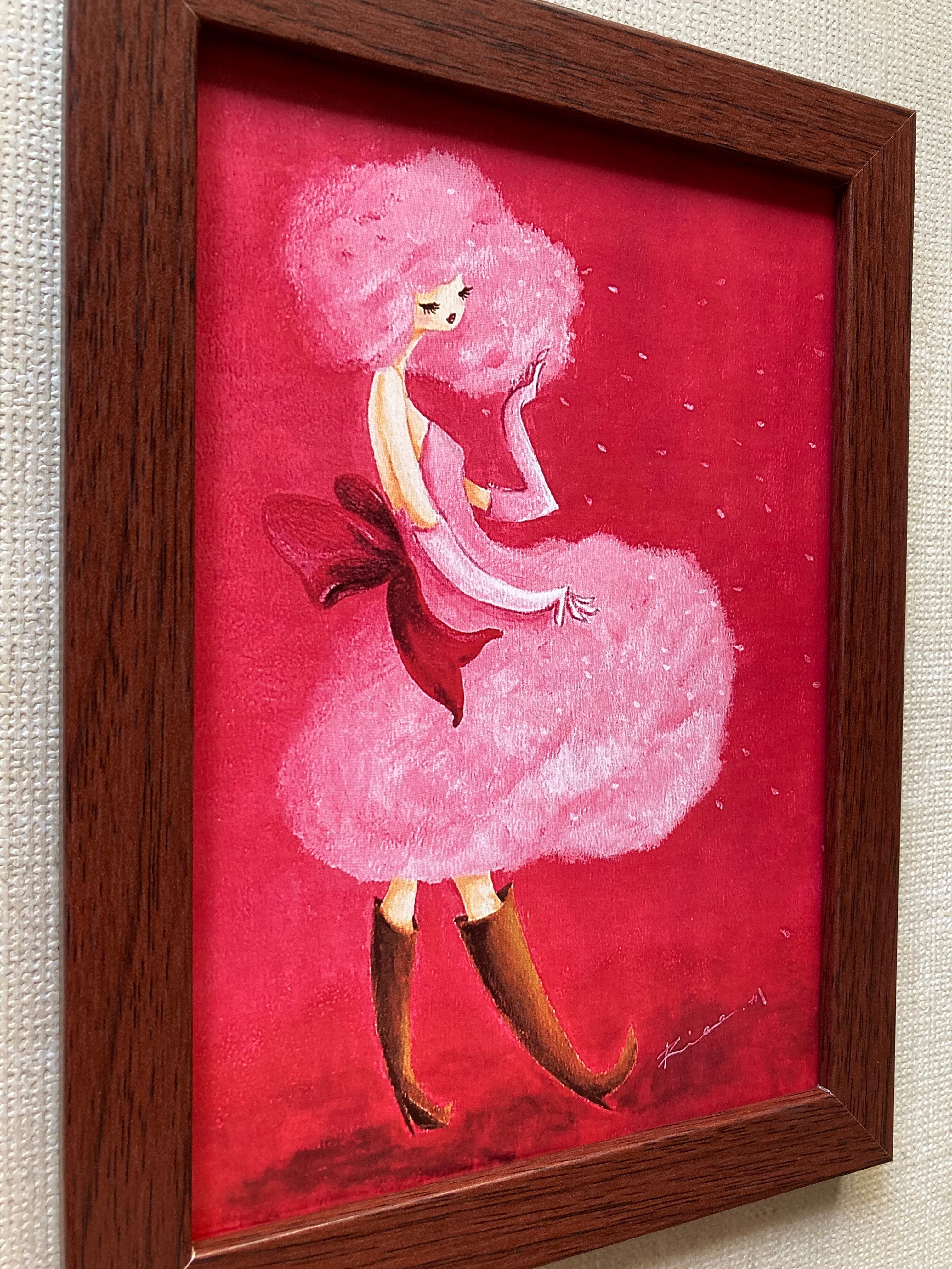 サクラドキッ ／ A5サイズ額縁入りプリント アートポスター 絵 絵画