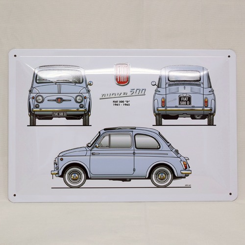 FIAT 500 CLUB ITALIA Nuova 500 プレート