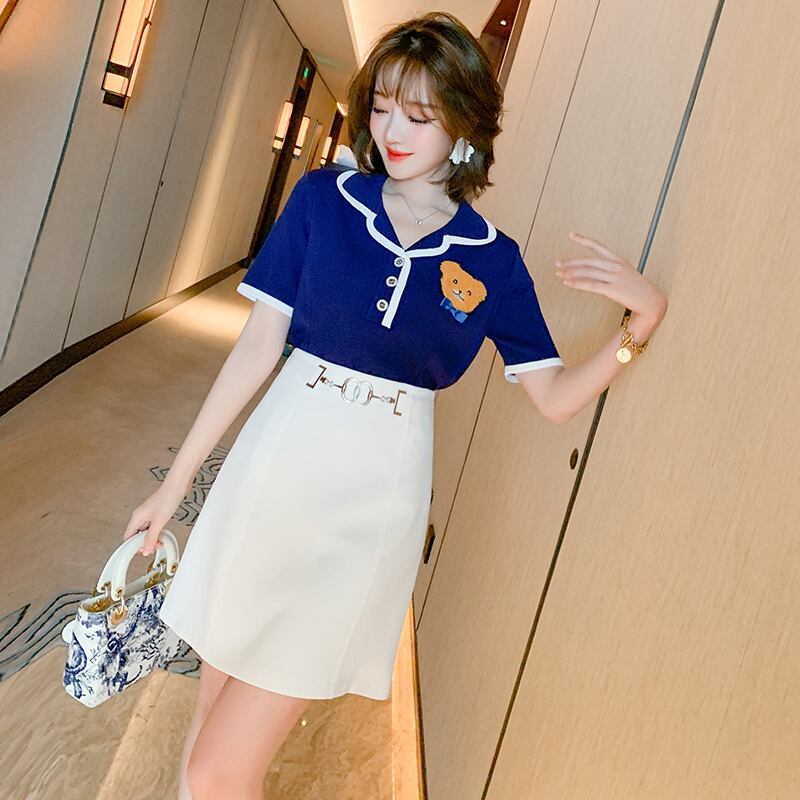 トップス ハイウェストウェストAラインスカート サマースタイル 夏物 MIUCO79598786387