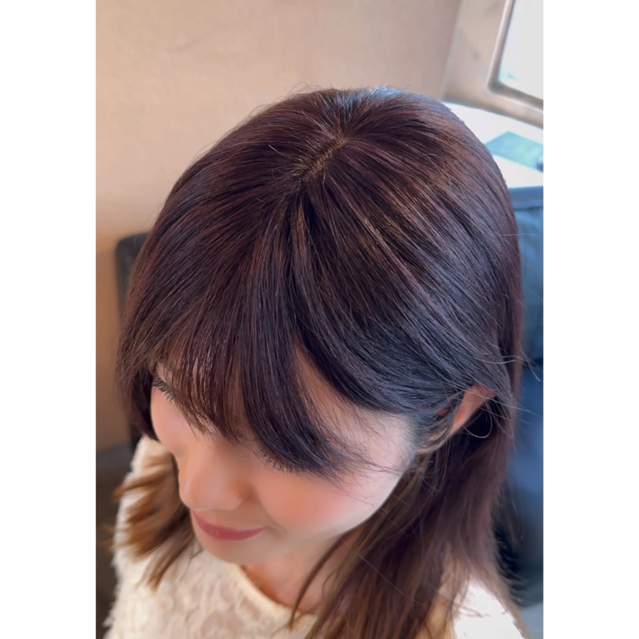 12ソワニー(ブラウン)人毛ウィッグピース