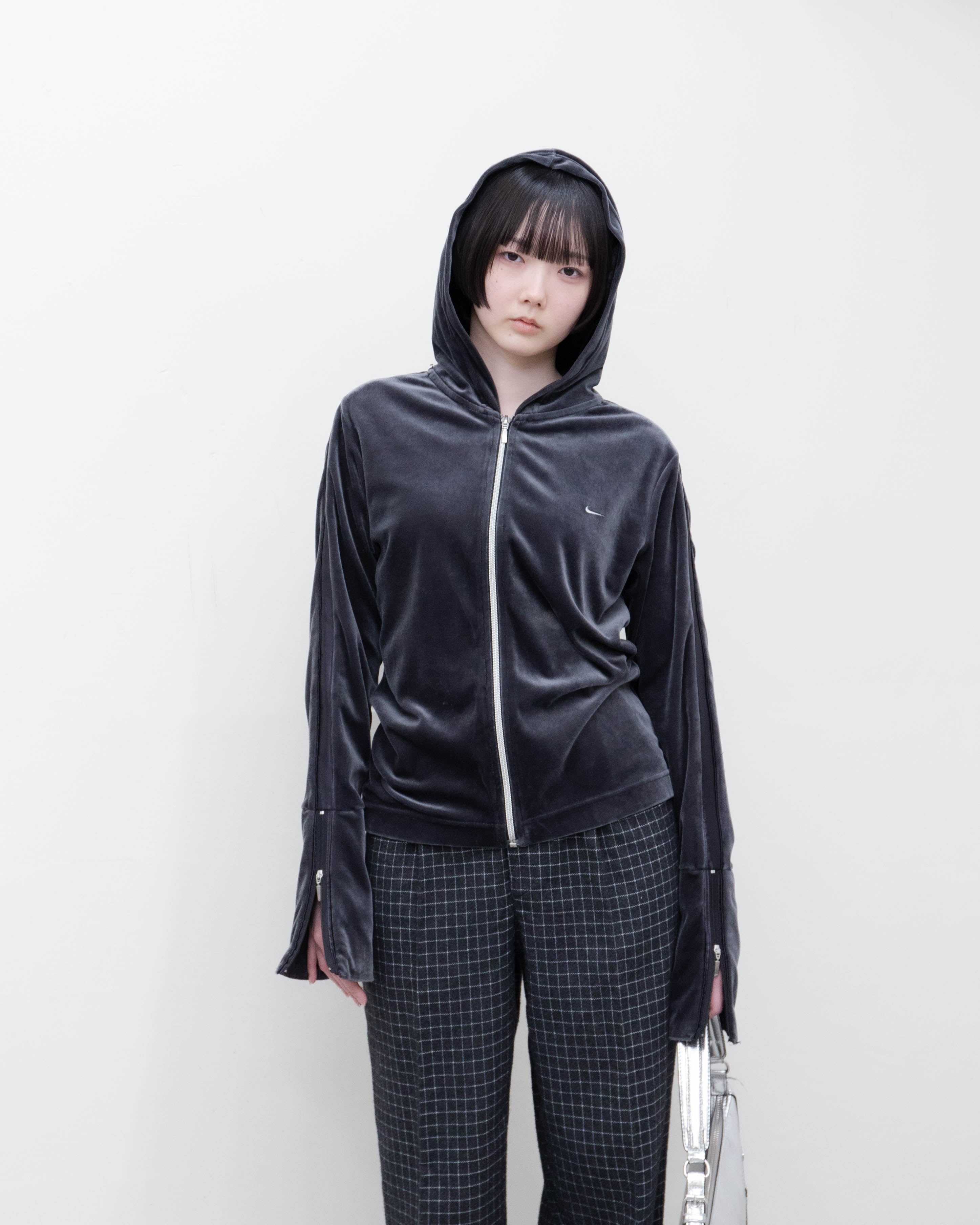 2000s NIKE - zipper cuffs velour hoodie | LUIK FINN