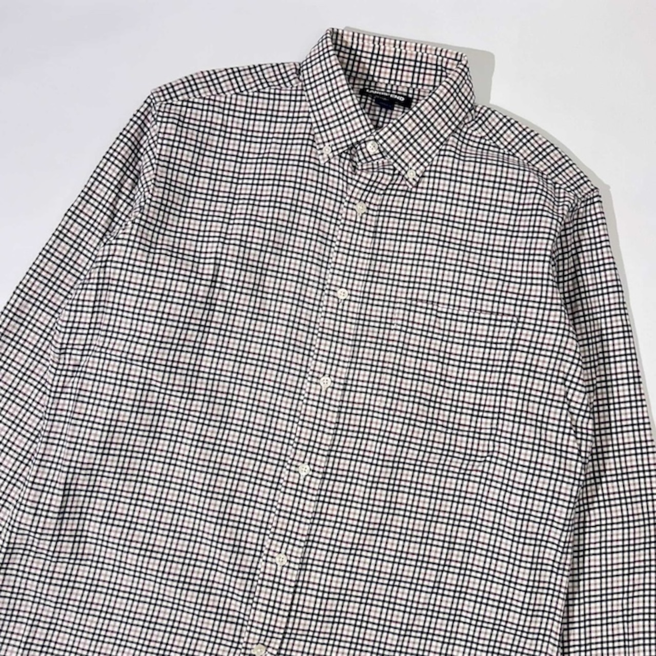 LANDS' END ランズエンド チェックBD ボタンダウン 長袖 ネルシャツ L/メンズ