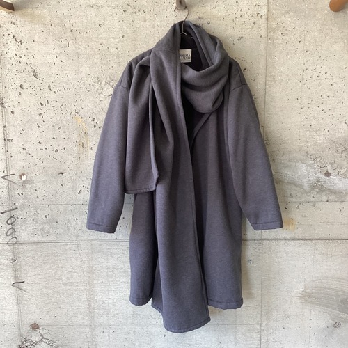 NORMA KAMALI gray muffler coat