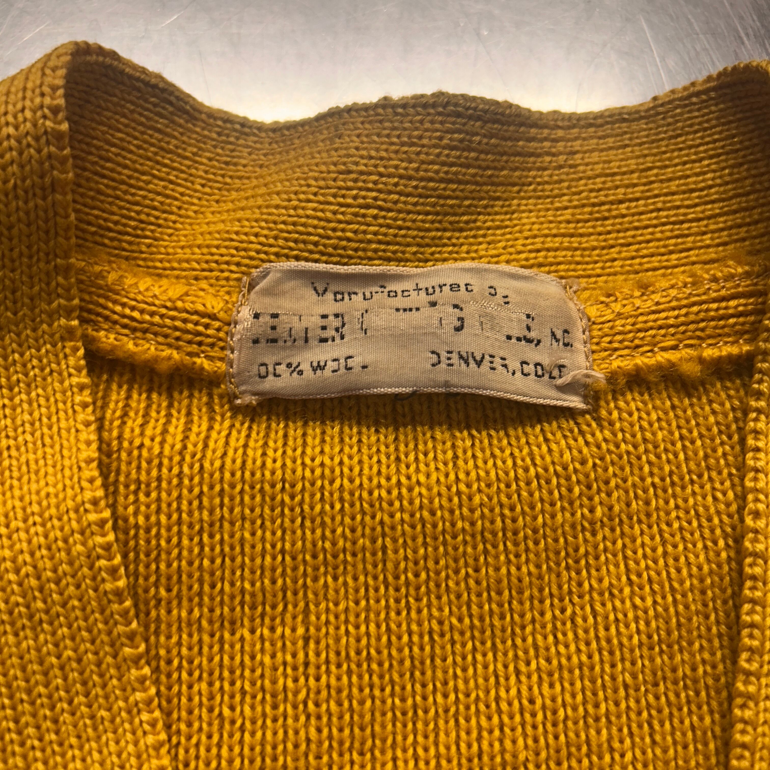 1950S LETTERD CARDIGAN MUSTRED | safarionline