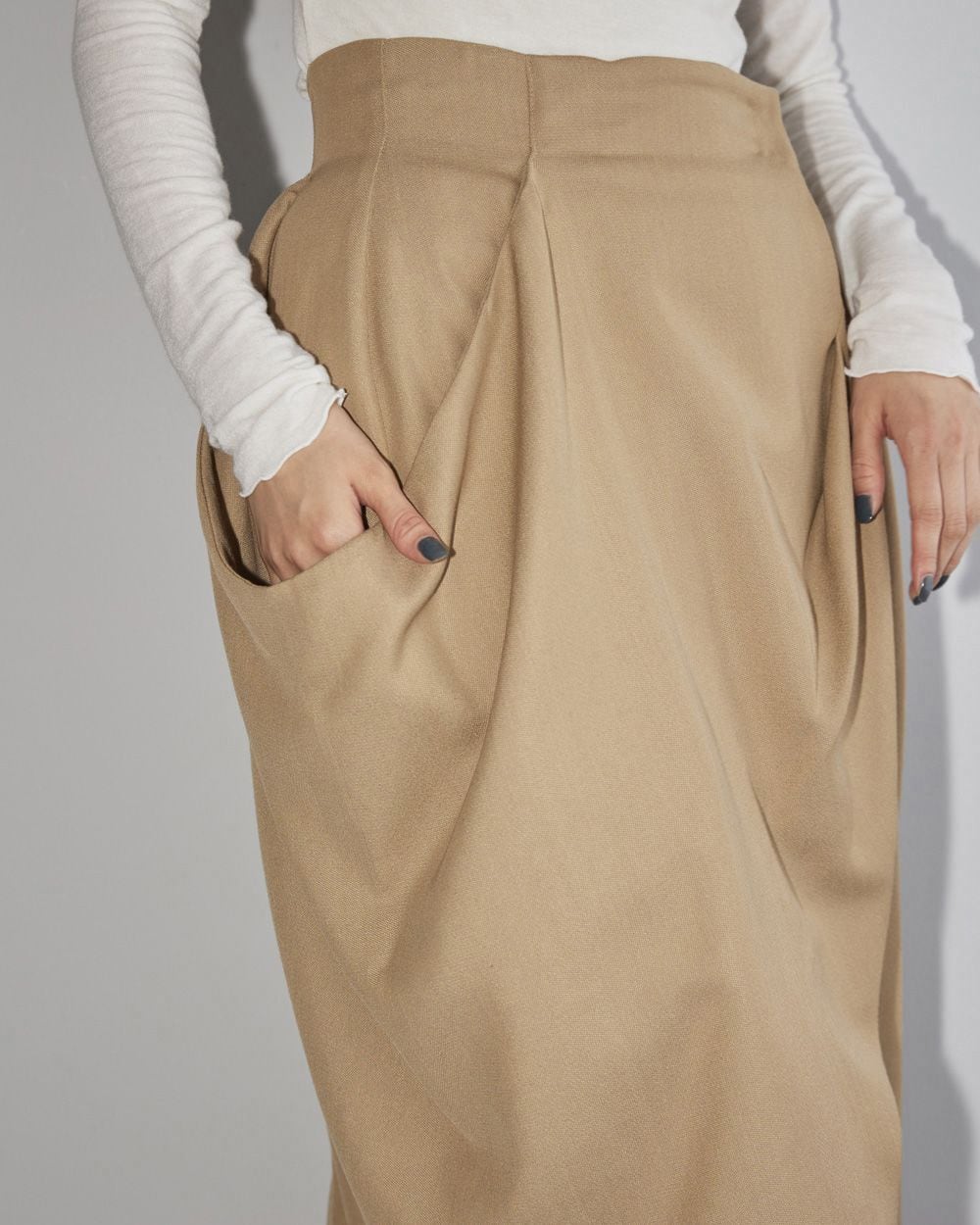 Drape Satin Skirt ナチュラル 38