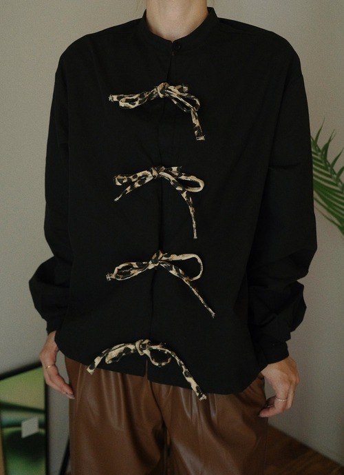 【sister jane】Howard Leopard Tie Shirt