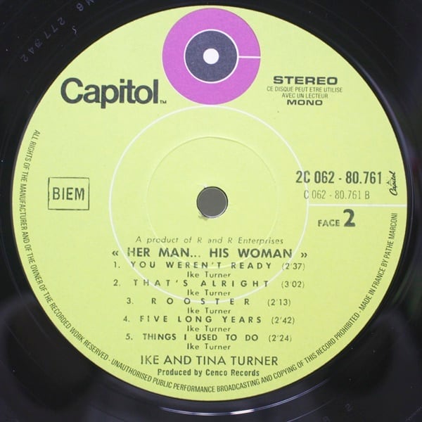 Ike & Tina Turner / Her Man... His Woman [2 C062 - 80761, 2C 062 - 80.761] - 画像4