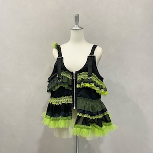 フリルベスト BK×GR / One of a kind【anticlone】