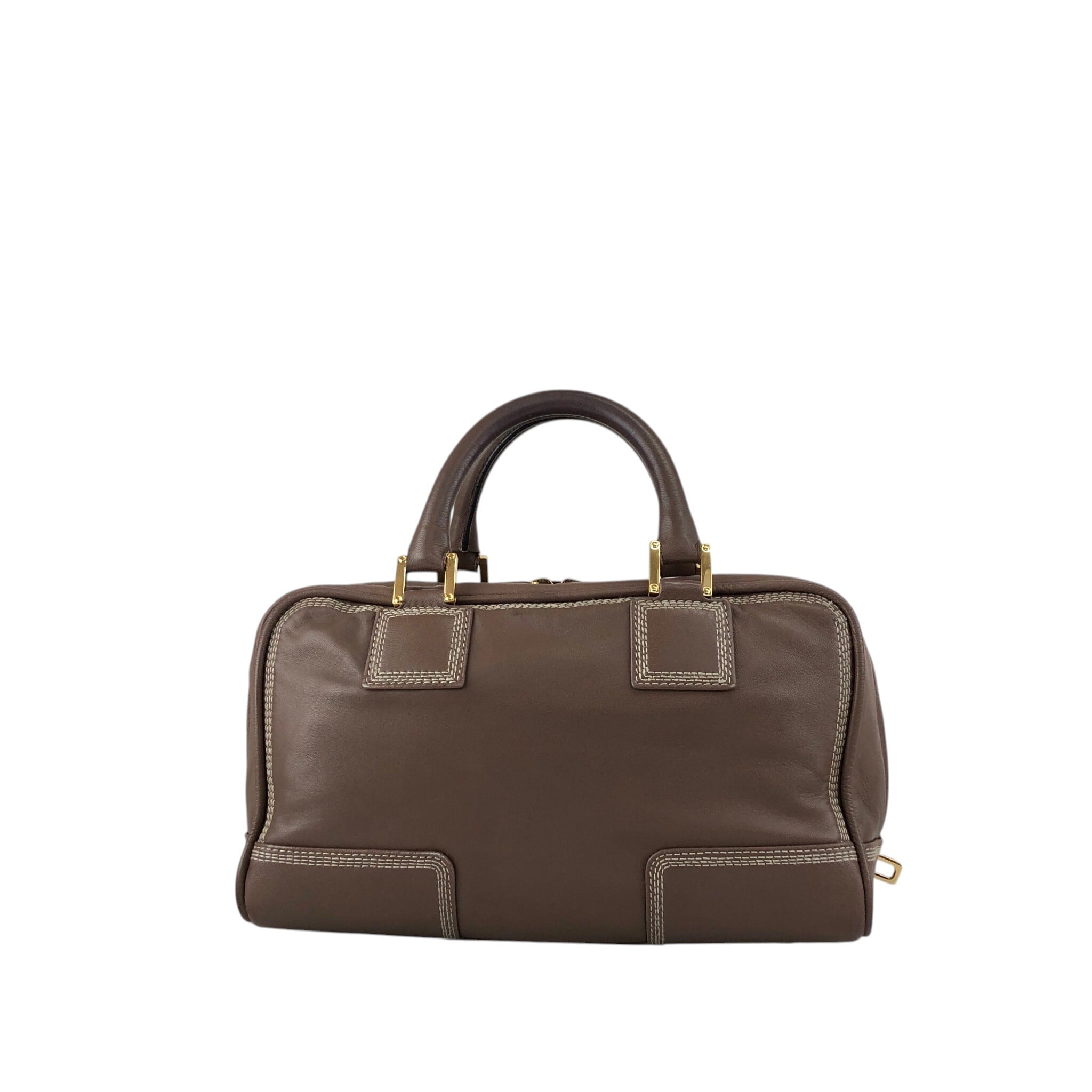 LOEWE ロエベ アマソナ28 ハンドバッグ ブラウン アナグラム レザー