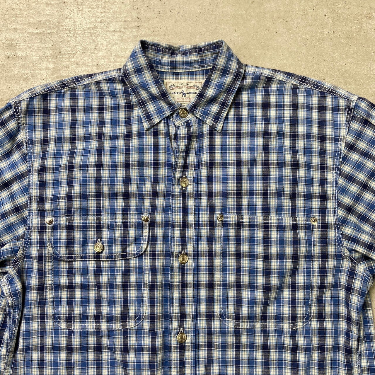 80〜90年代 RALPH LAUREN ラルフローレン チェックシャツ 長袖シャツ 