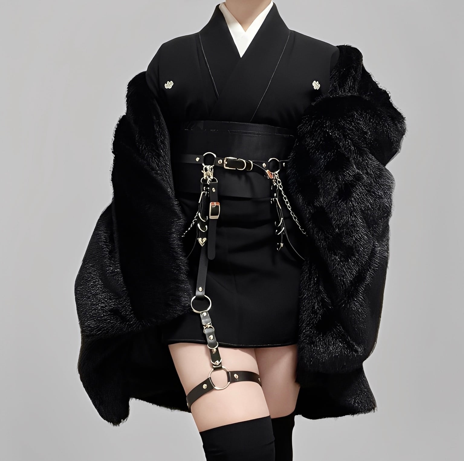 MAROSKE PEECH ツイード ベルト Maroske Peech Indie Demi Belt 黒