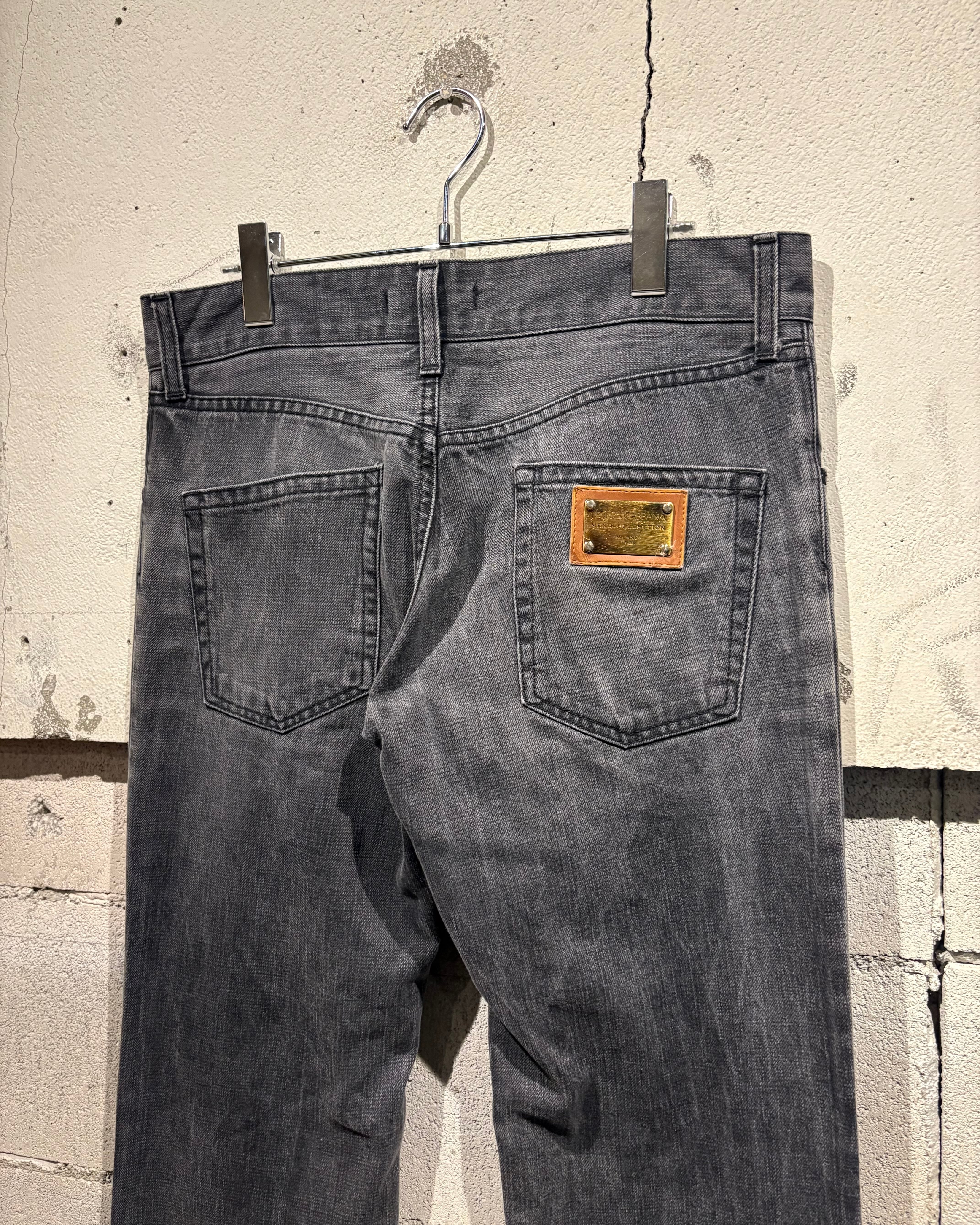 Caka otto】“DOLCE & GABBANA” Good Fade Black Denim Pants | Caka