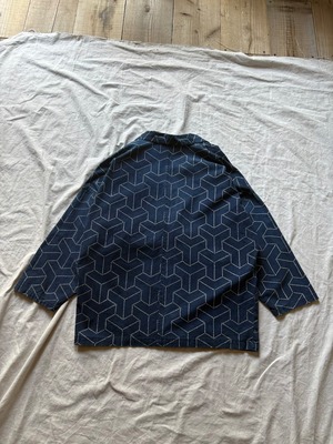 ”Sashiko" Patterned Dolman Sleeve Jacket