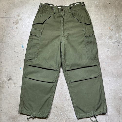 50's U.S.ARMY M-1951 M-51 フィールドパンツ カーゴパンツ MIL-T-2060-A  T.S.LANKFORD&SONS  オリーブグリーン コットンサテン REGULAR SMALL W32 米軍  希少 ヴィンテージ BA-2479 RM2898H