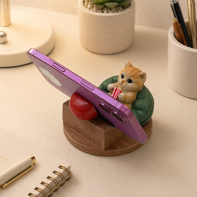 スマホスタンド テレビを見るねこ ウービア woobia H21373-1