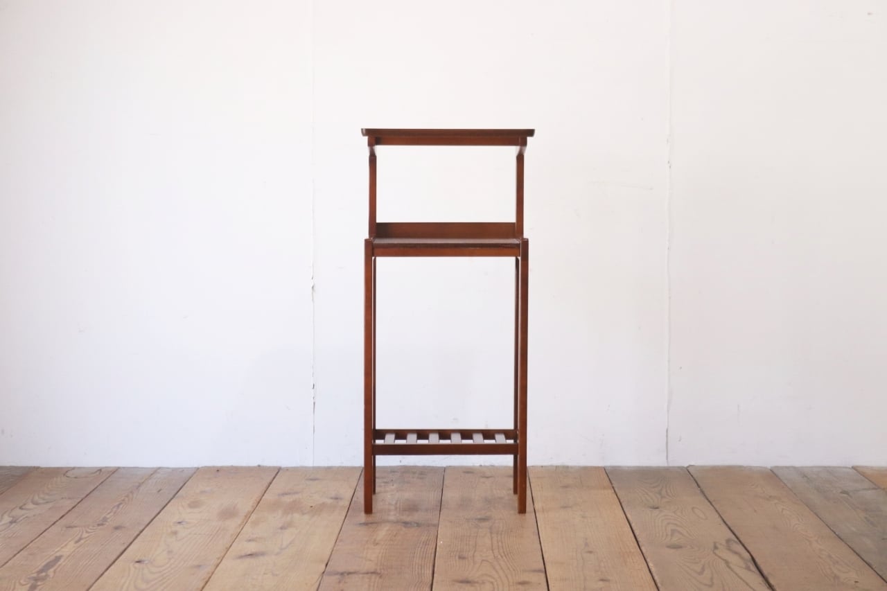 希少　ヴィンテージ　karimoku カリモク 電話台 コンソール 花台 飾り台 karimoku カリモク レトロ 電話台 花台 飾り台 木製 メラミン天板