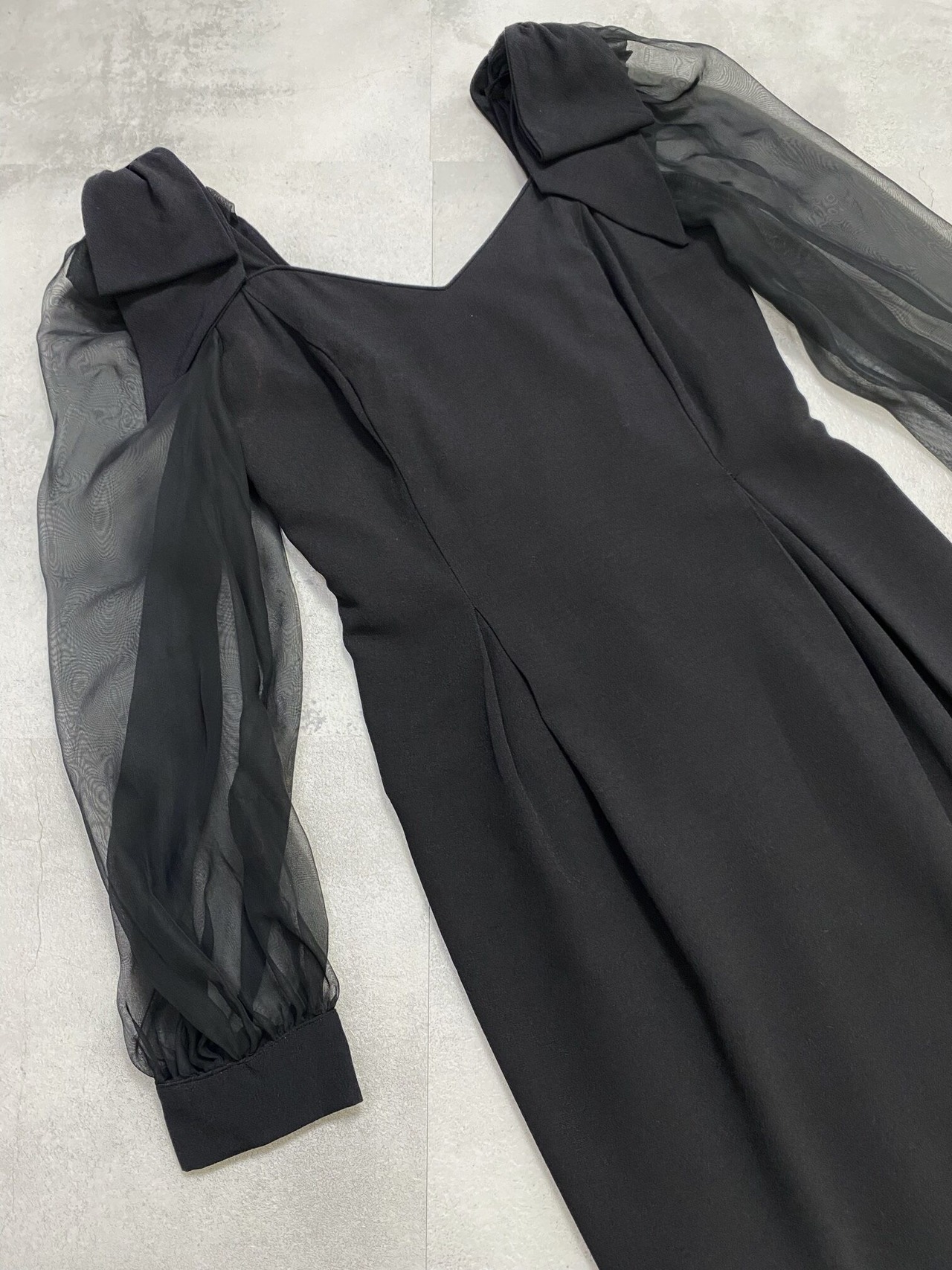 MADE  IN U.S.A. sheer sleeve dress-3616-8