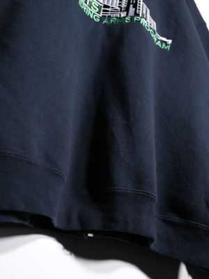"刺繍" back design over silhouette zip-up hoodie