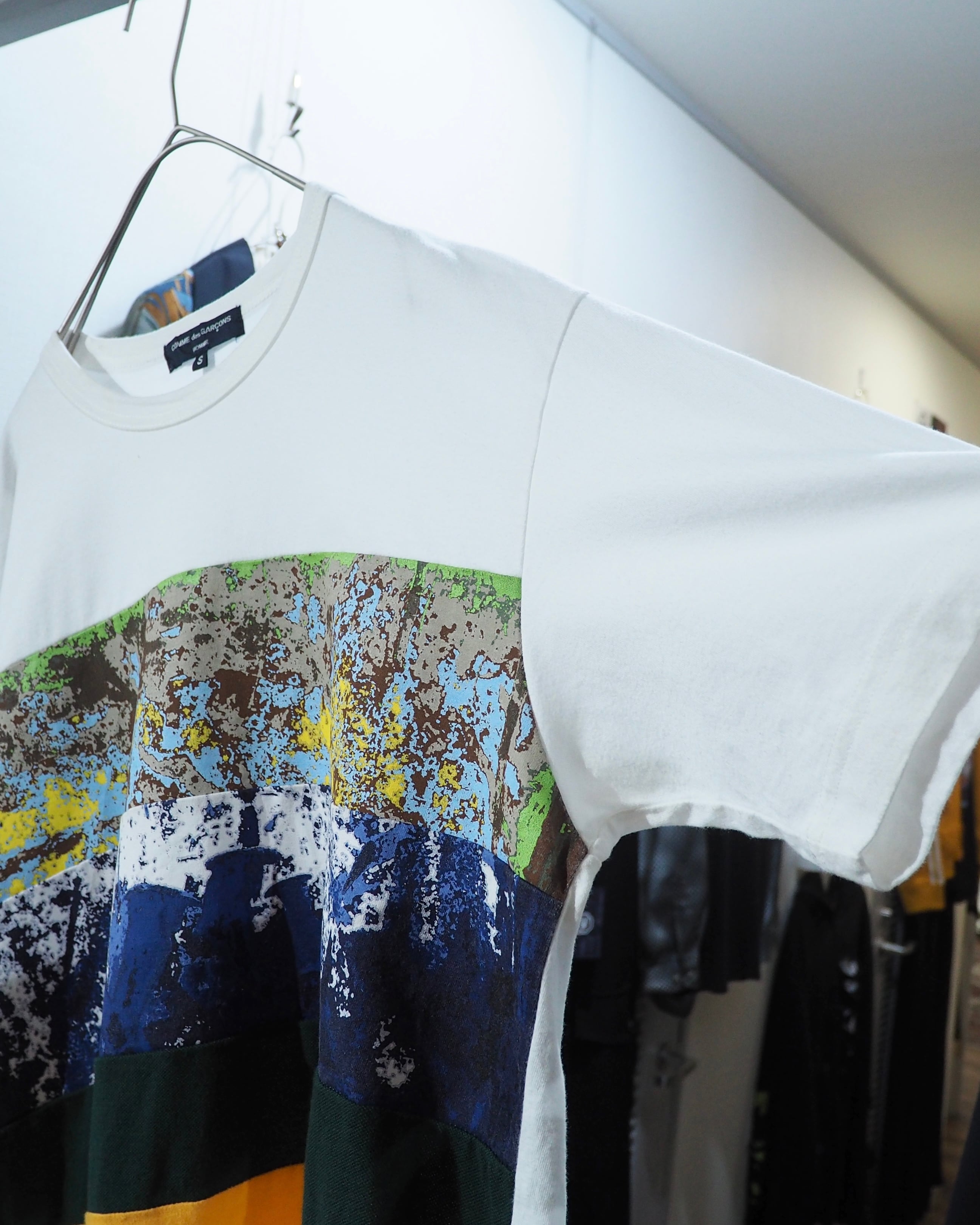 18SS ” COMME des GARCONS HOMME ” Different materials Switching Tee