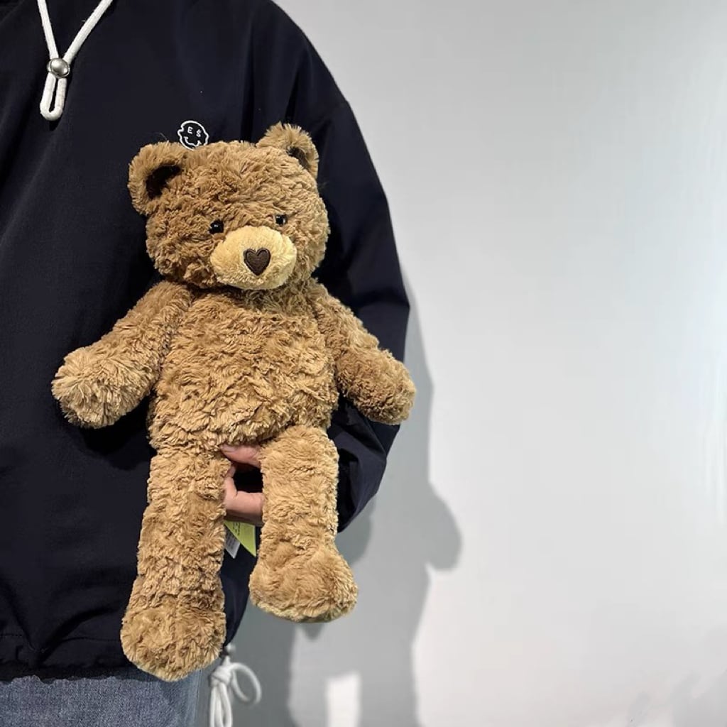 ベビー女の子男の子ふわふわくまぬいぐるみ ハート鼻 42cm ファースト