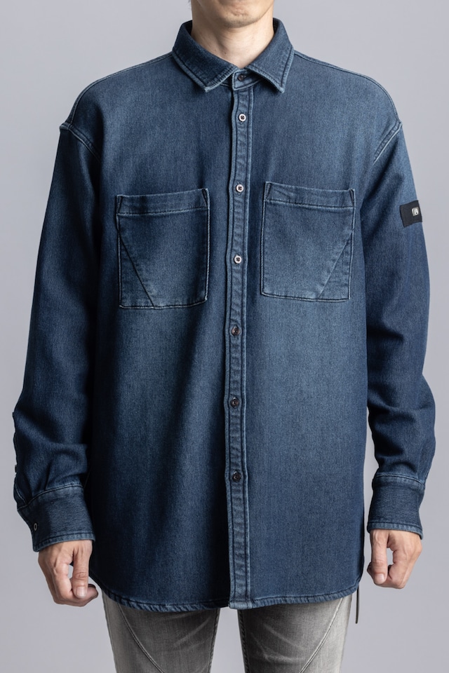 KNIT DENIM SHIRT / ニットデニムシャツ