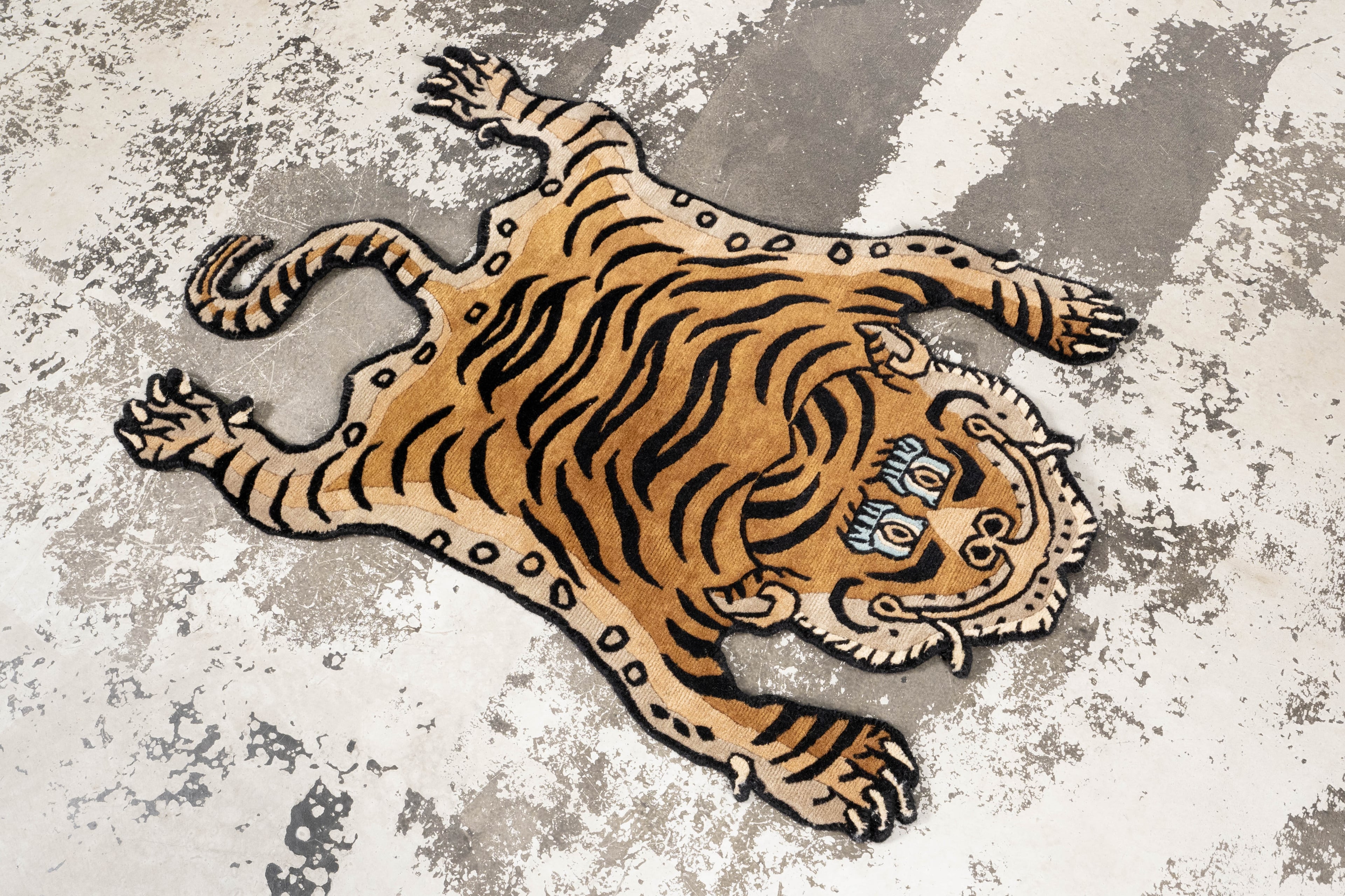 Tibetan Tiger Rug 《Sサイズ•ウール196》チベタンタイガーラグ