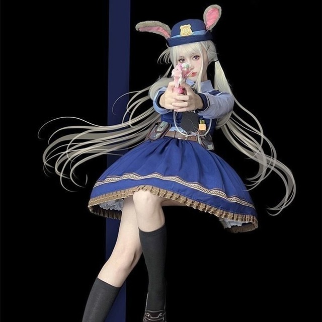 コスプレ うさぎ警察 うさ耳 セットアップ コスチューム パーティ イベント フェス衣装