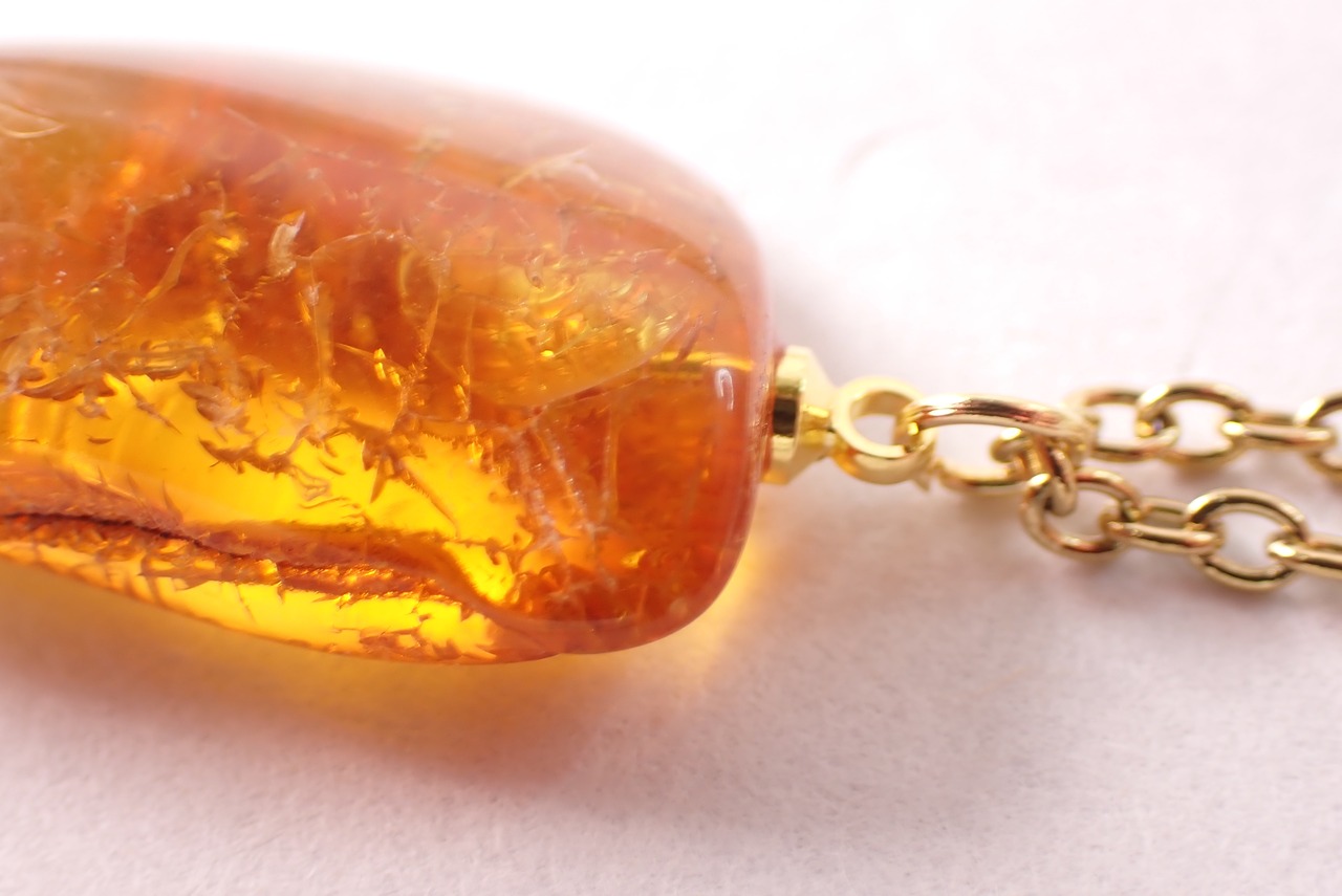 アンバーネックレス　 [D11‐230]