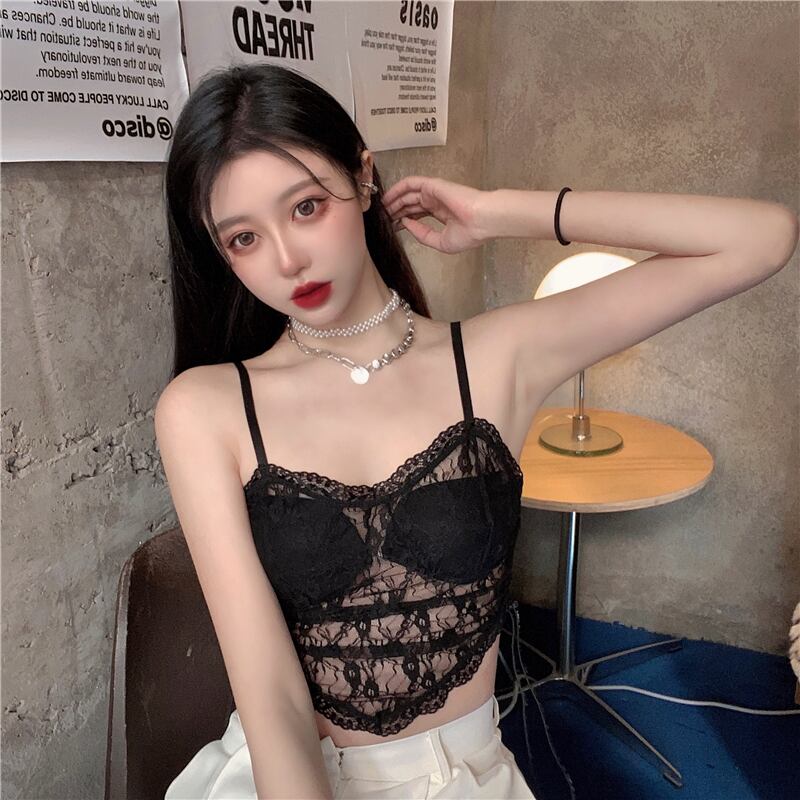 スプリングオータムブラックレーストップス 春物 秋物 1号婦人12842426151