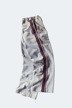 PERS PROJECTS 【handmade knit line capoeira pants -gray-】