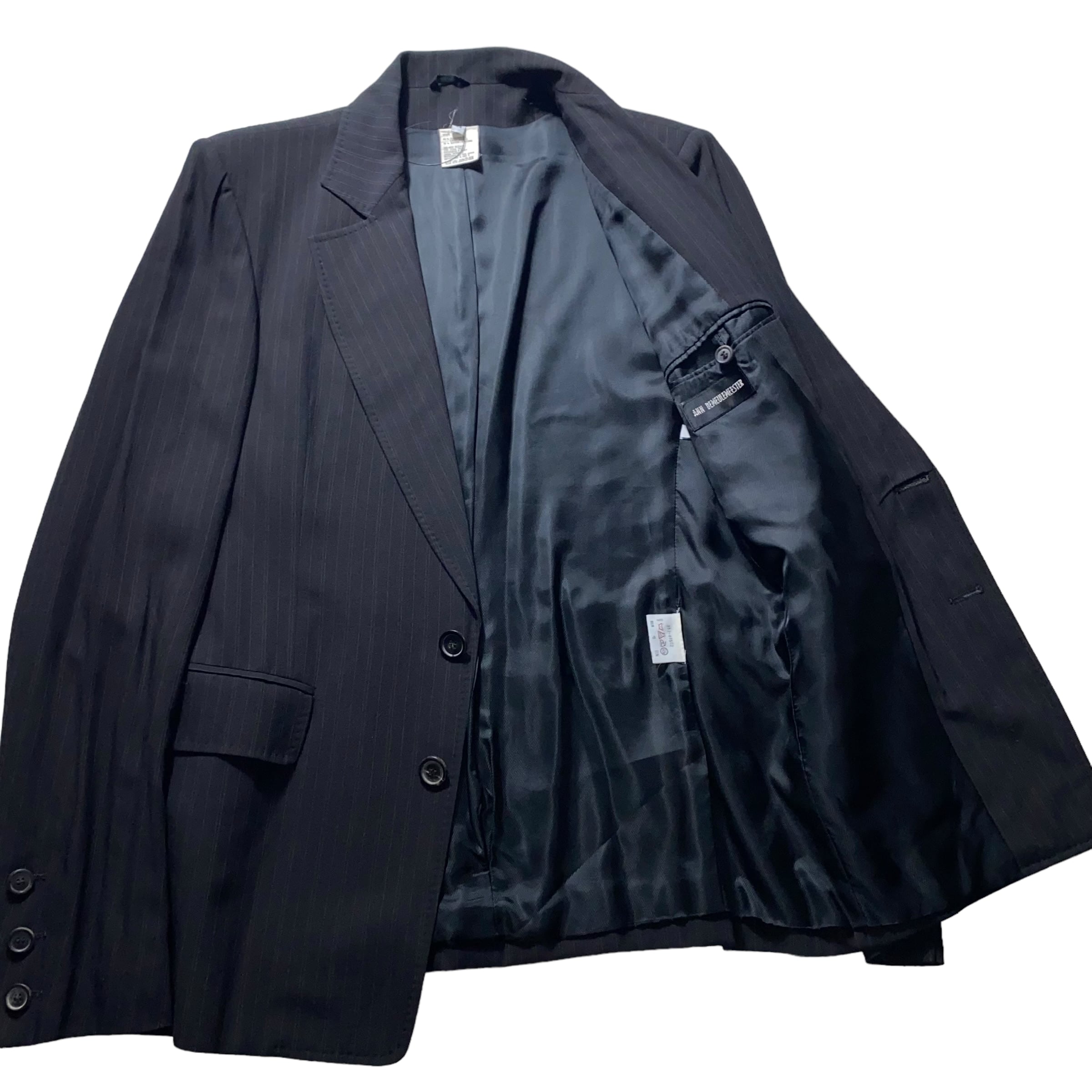 archive ANN DEMEULEMEESTER stripe tailored jacket | NOIR ONLINE