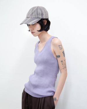 1990s ribbed silk cotton knit tank