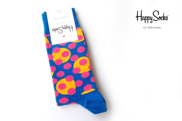 ハッピーソックス｜happy socks｜クルー丈カジュアルソックス｜dots｜10117084