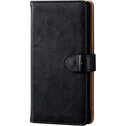 ELE Xperia Z5 ソフトレザーケース 手帳型 横開き スナップ付 Made for XPERIA ブラック PM-SOZ5PLFSNBK 8