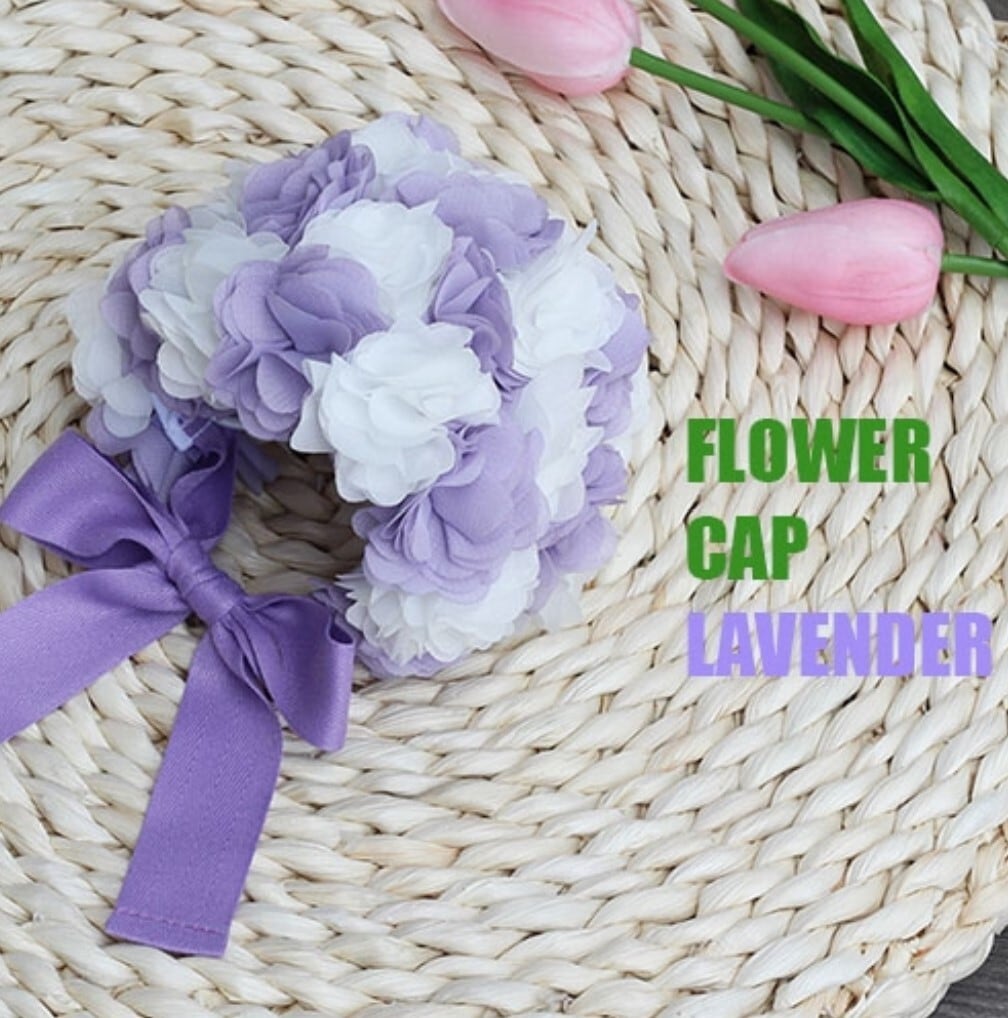 SM/即納【HAPPYJJANGGU】Flower Cap (Lavender)