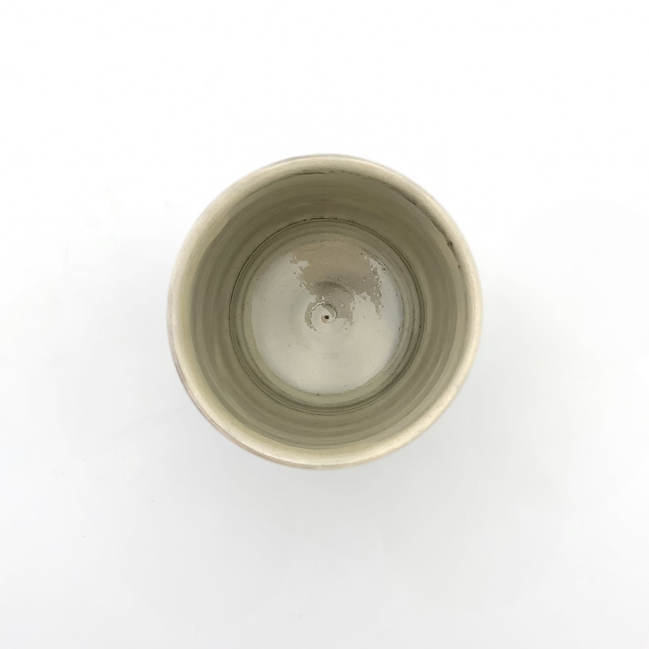 小鹿田焼 小袋窯 湯呑 飛びかんな/櫛描き 白 口径約8cm 陶器 和食器 民