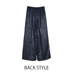 ミカーレミカーレ MICALLEMICALLE メタリックワイドパンツ