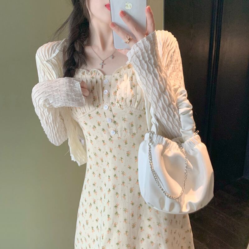 ニットカーディガン薄手ジャケット サマーブラウス クロップドトップス 夏物 スーパーモール66743284287